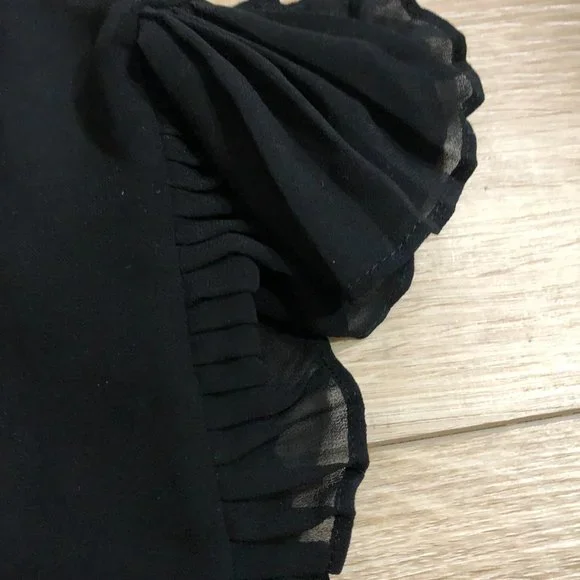 SOLD-Used Express black blouse shirt-small - Picture 4 of 6